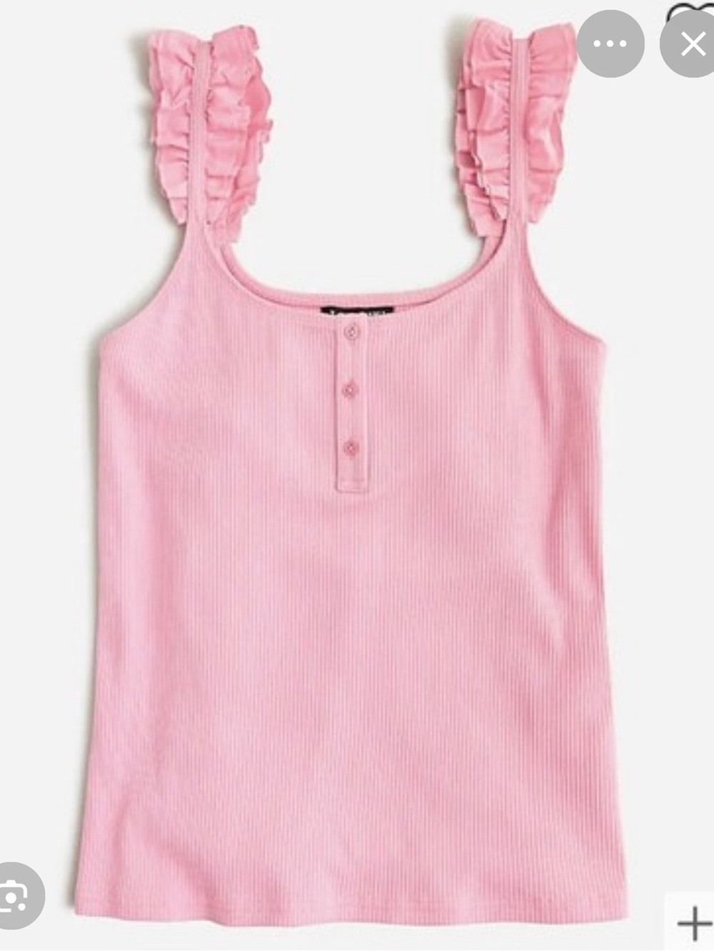 Jcrew scrunchie strap Henley tank pink
